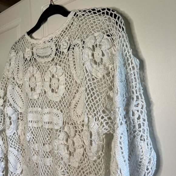 Vintage Hand Knit Crochet Cottagecore Sweater - Picture 13 of 13
